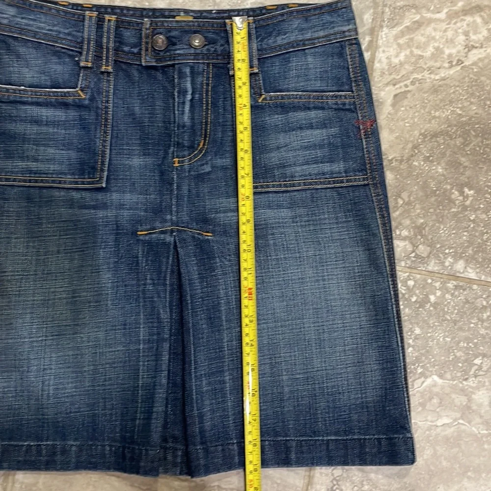 7 For All Mankind by Jerome Dahan Womens‎ Denim Blue Jean Skirt - Size 28